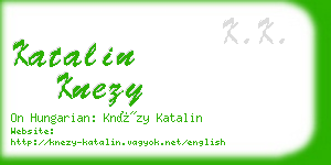 katalin knezy business card